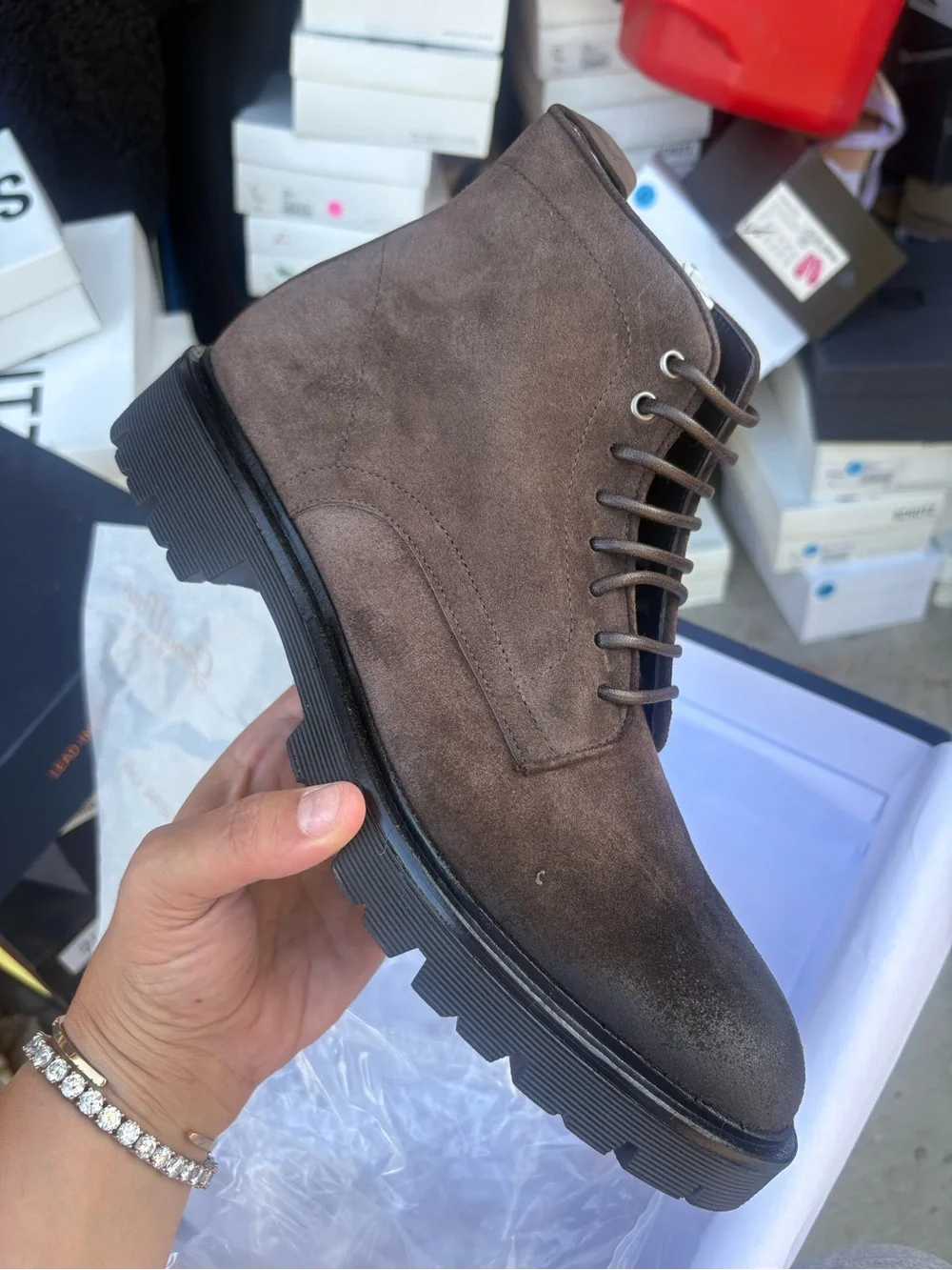 Brown Suede Men’s Chukka Boots with Lug Sole